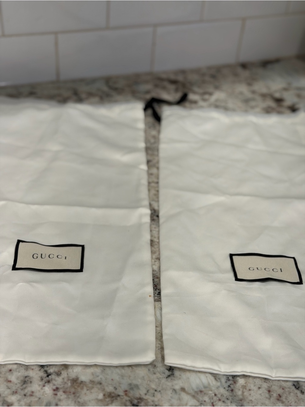 Gucci White Dust Bag Set for shoes